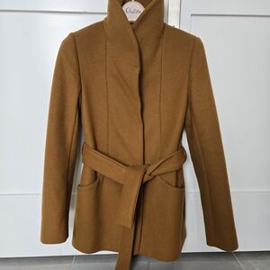 Aritzia Cocoon Camel/Cigar Wool Coat